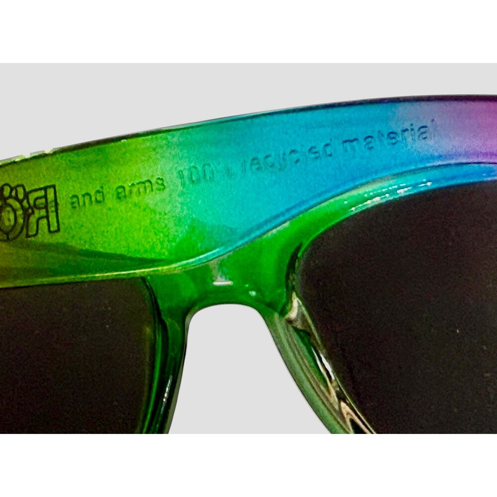 Rogue LGBTQ PRIDE Sunglasses Rainbow Frames Six Colors Lenses Recycled Plastic - Picture 9 of 15